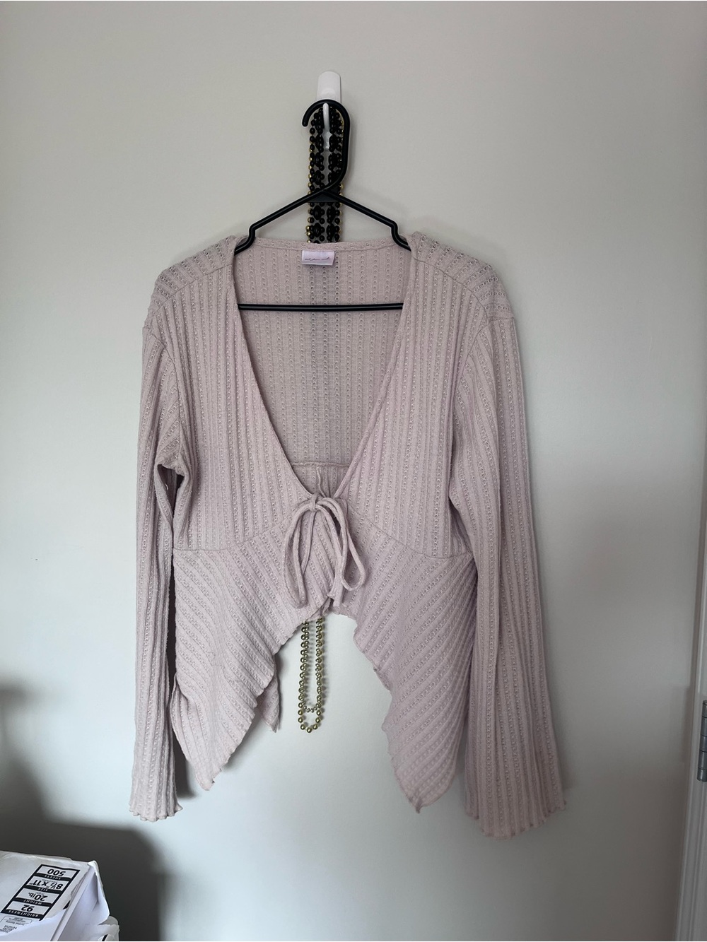 Out from under cardigan